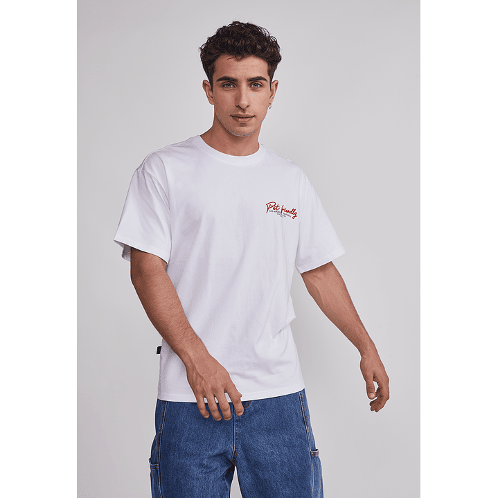 Polera Hombre Pet Friendly Blanco Sioux 1
