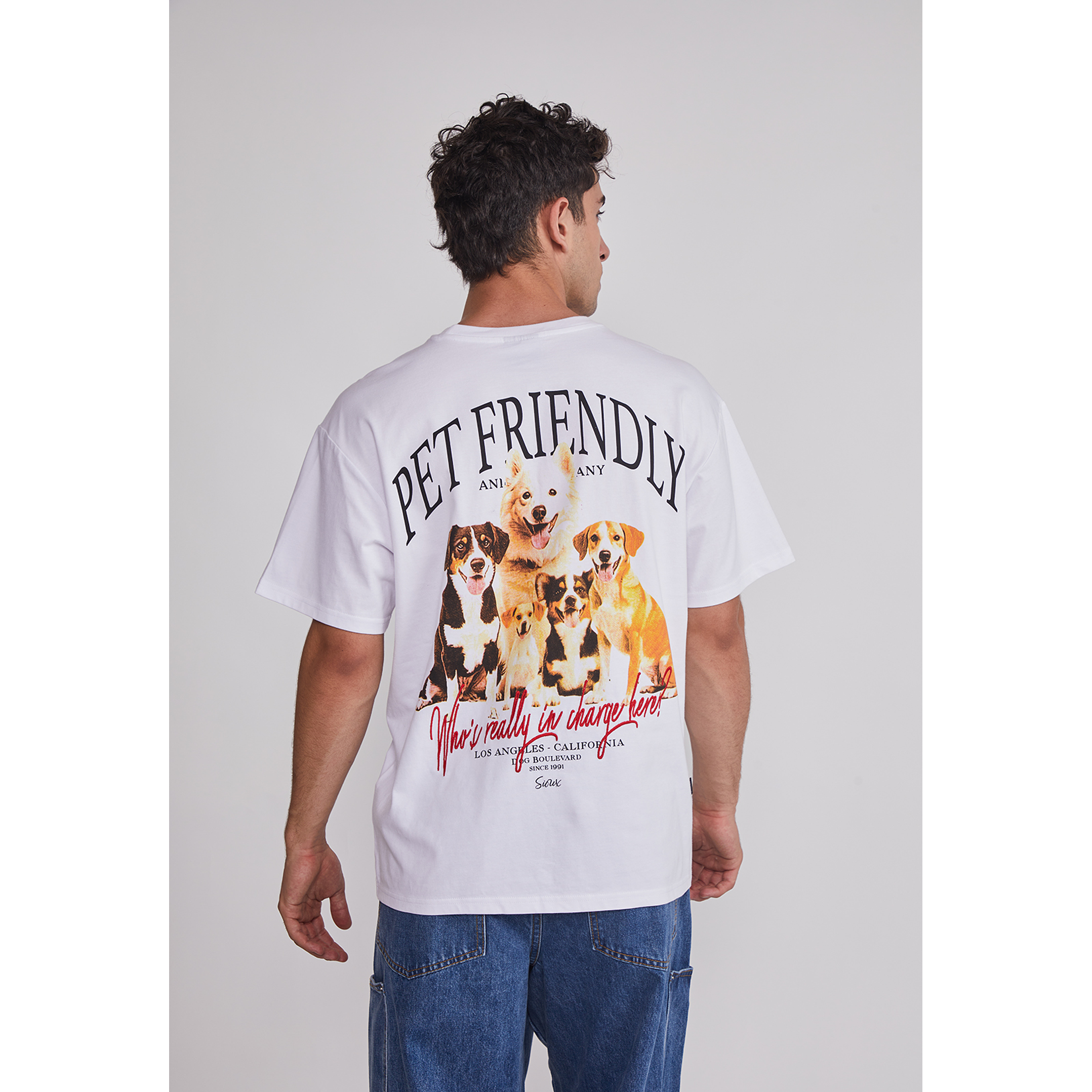 Polera Hombre Pet Friendly Blanco Sioux 3