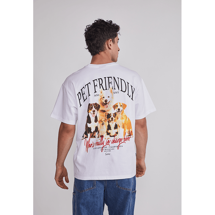 Polera Hombre Pet Friendly Blanco Sioux 3