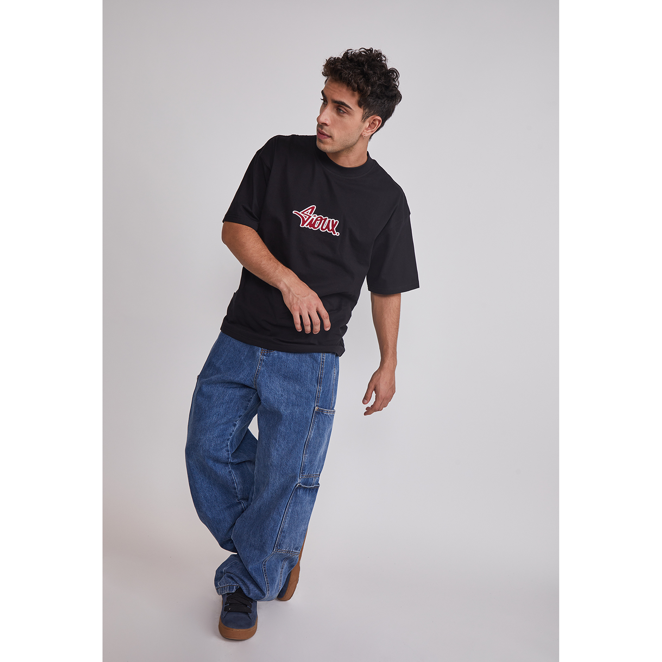 Jeans Hombre Cargo Corte Azul Sioux 3