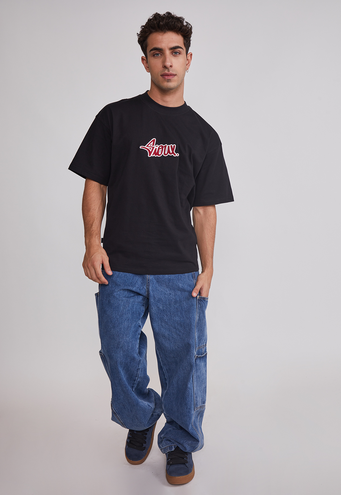 Jeans Hombre Cargo Corte Azul Sioux 3