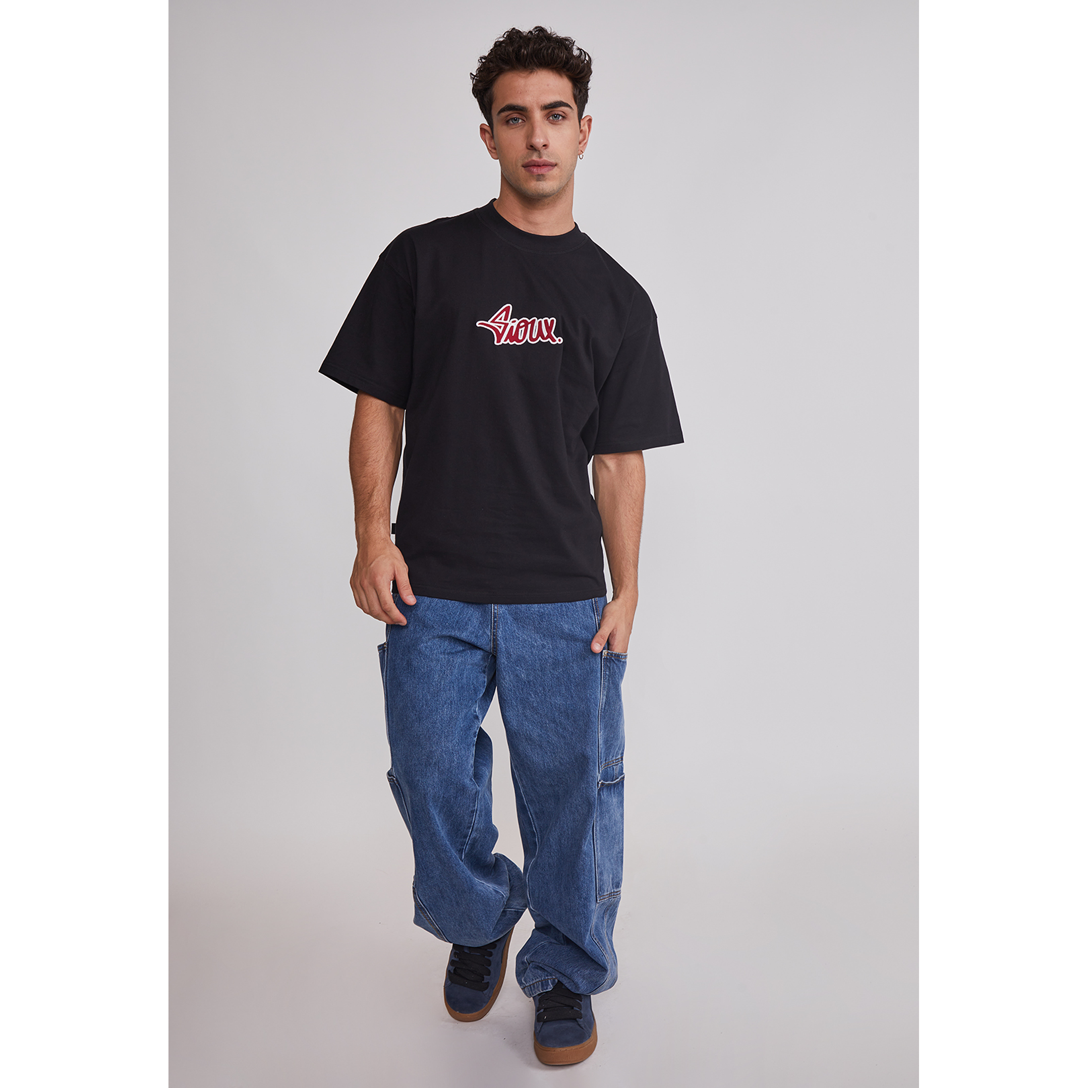Jeans Hombre Cargo Corte Azul Sioux 2