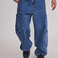 Jeans Hombre Cargo Corte Azul Sioux - Miniatura 1