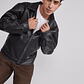 Chaqueta Hombre Efecto Piel Negro Sioux - Miniatura 6