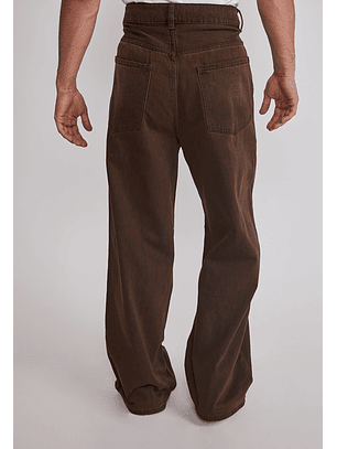 Jeans Hombre Super Baggy Liso Café Sioux