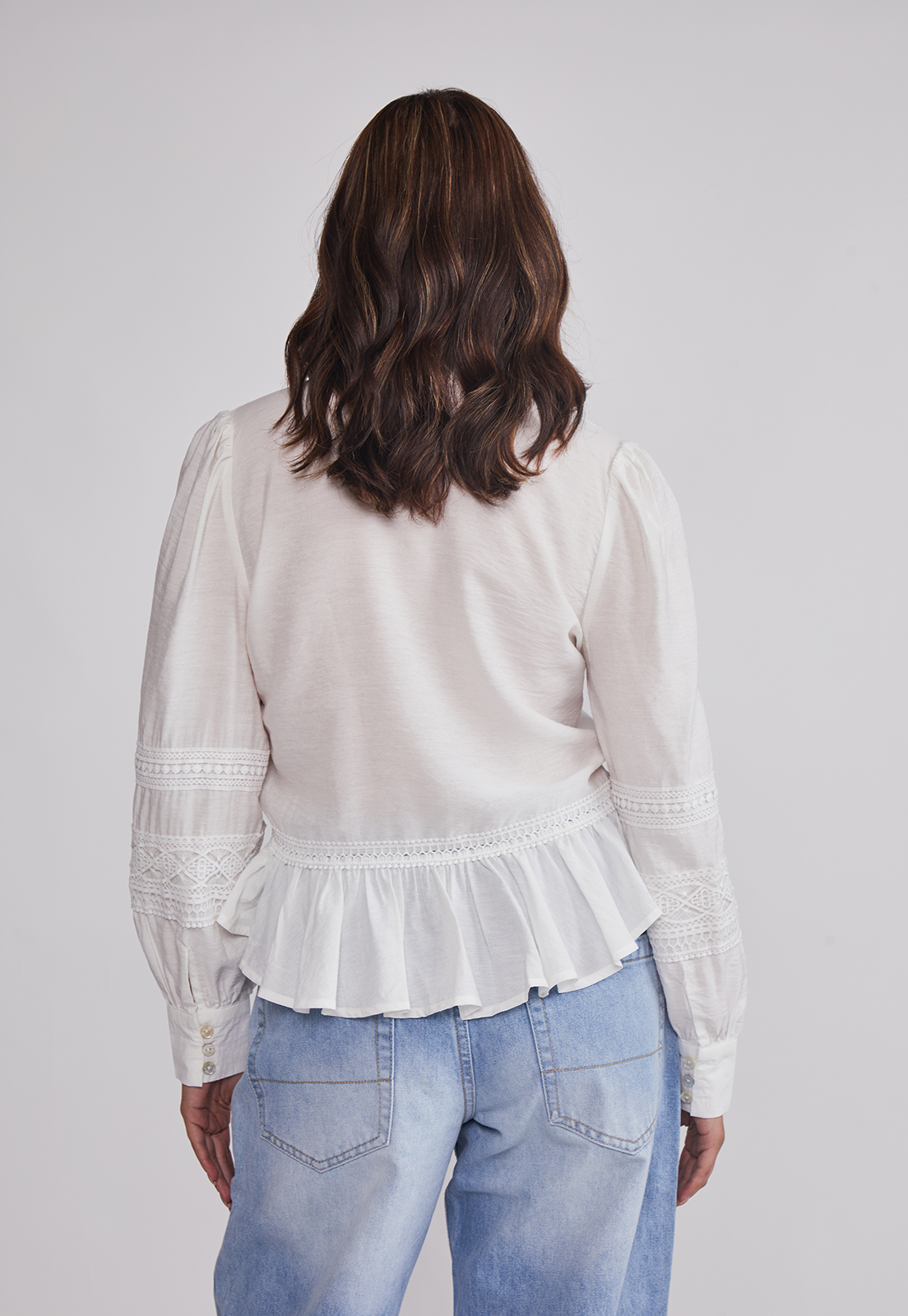 Blusa Mujer Romántica Boho Blanco Sioux 2