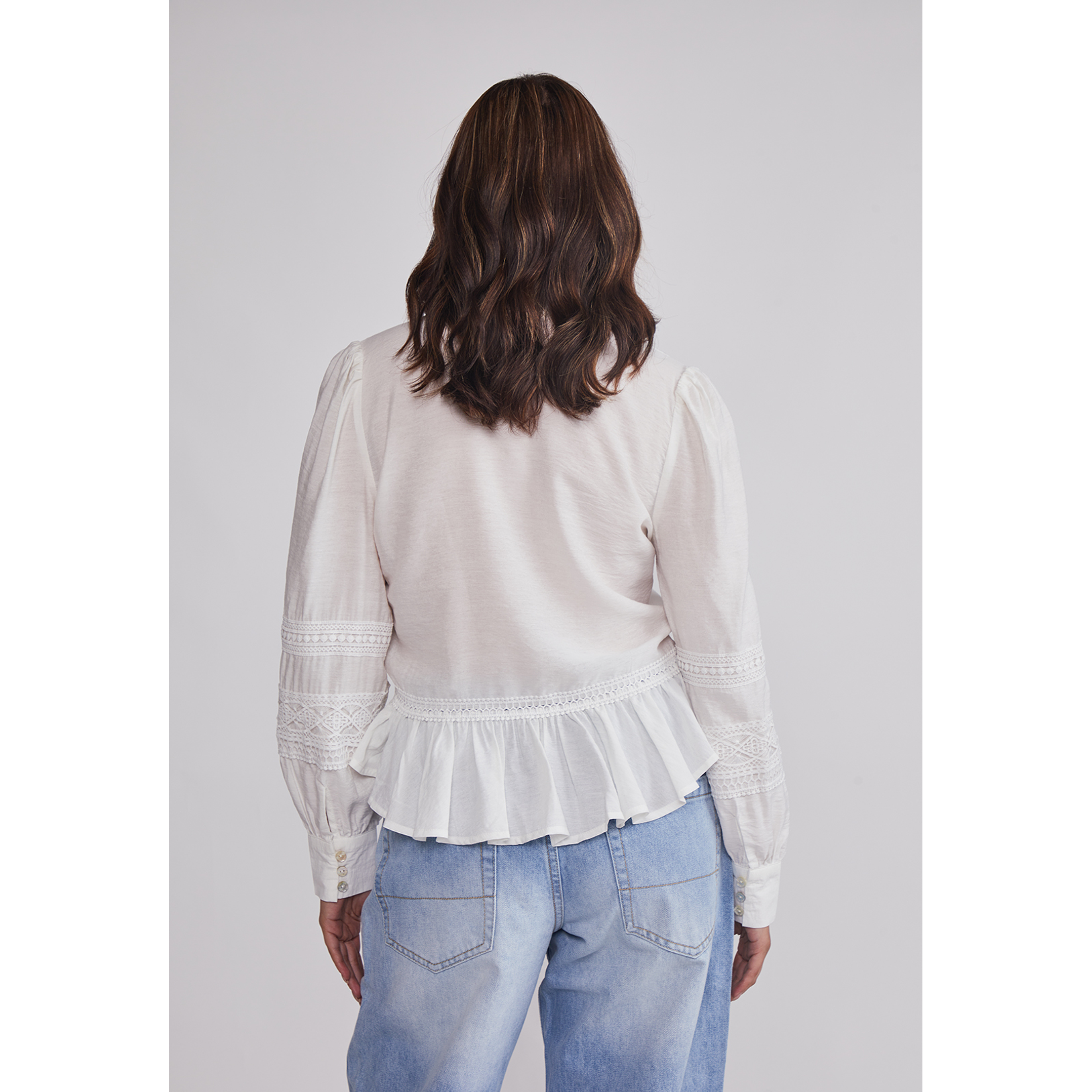 Blusa Mujer Romántica Boho Blanco Sioux 3