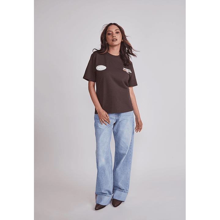Polera Mujer Oversize Est Trend Café Sioux 2