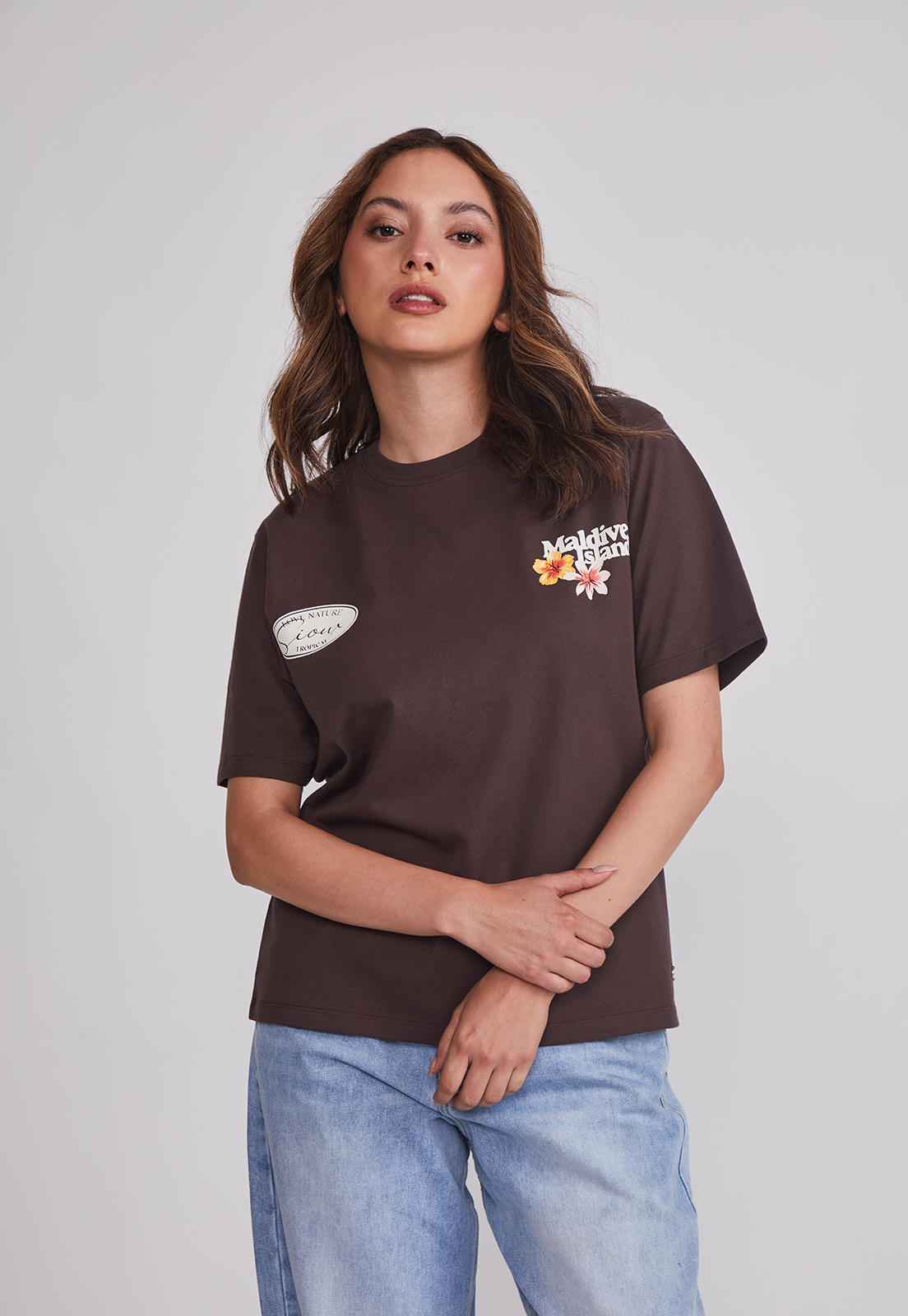 Polera Mujer Oversize Maldive Café Sioux 1