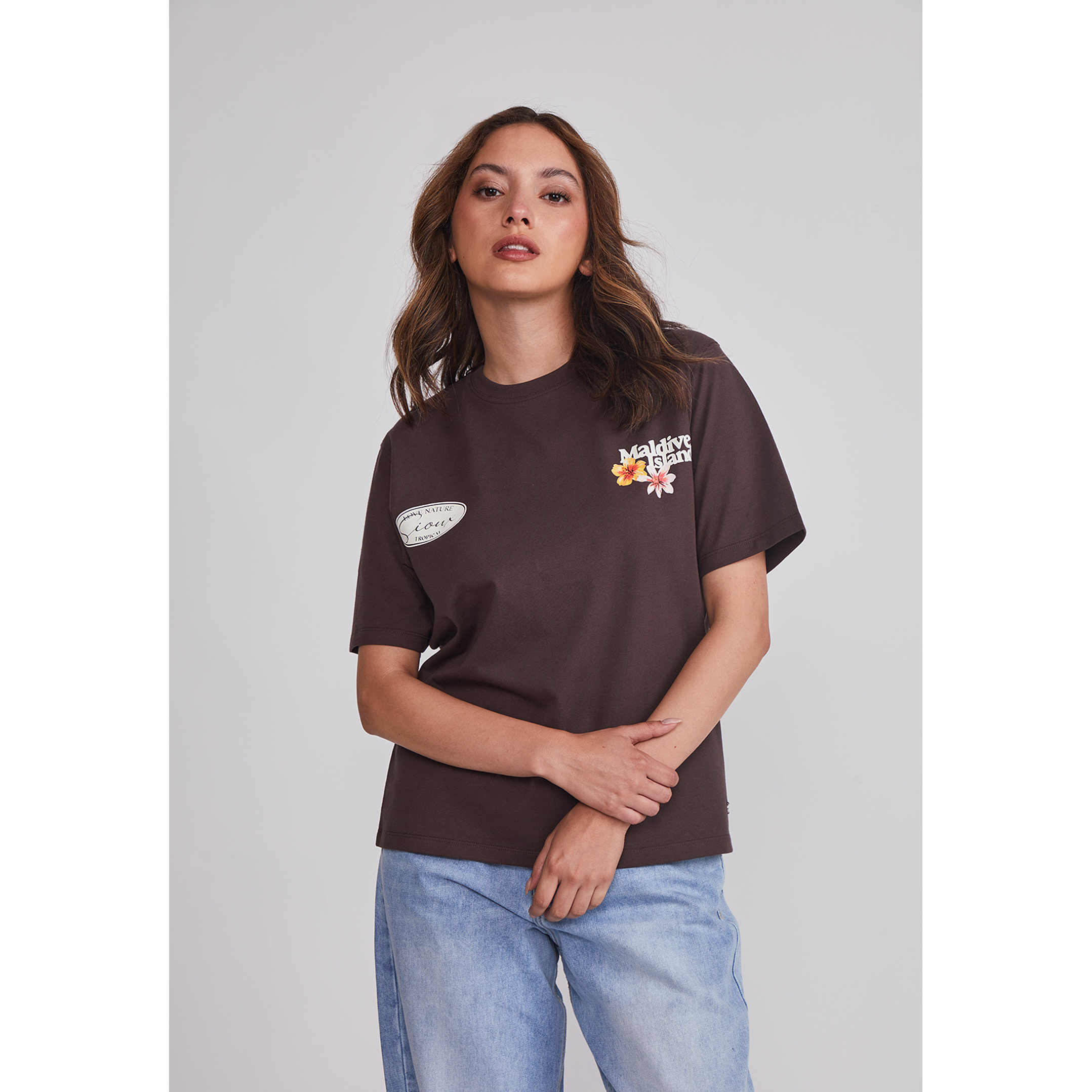 Polera Mujer Oversize Est Trend Café Sioux 1