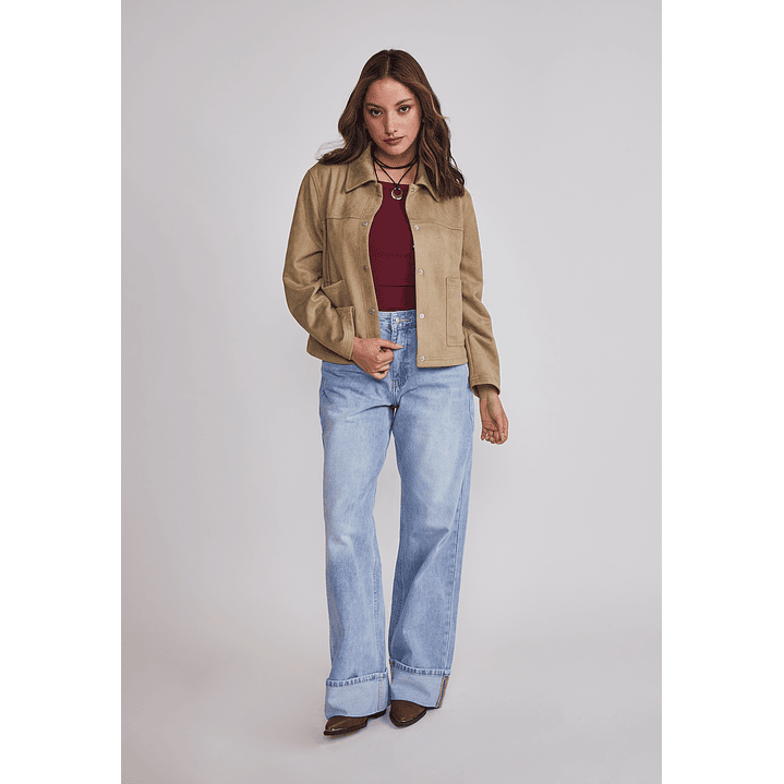 Chaqueta Mujer Bolsillos Delanteros Verde Sioux 2