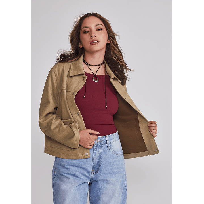 Chaqueta Mujer Bolsillos Delanteros Verde Sioux 5