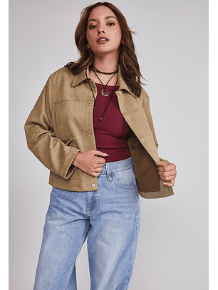 Chaqueta Mujer Bolsillos Delanteros Verde Sioux