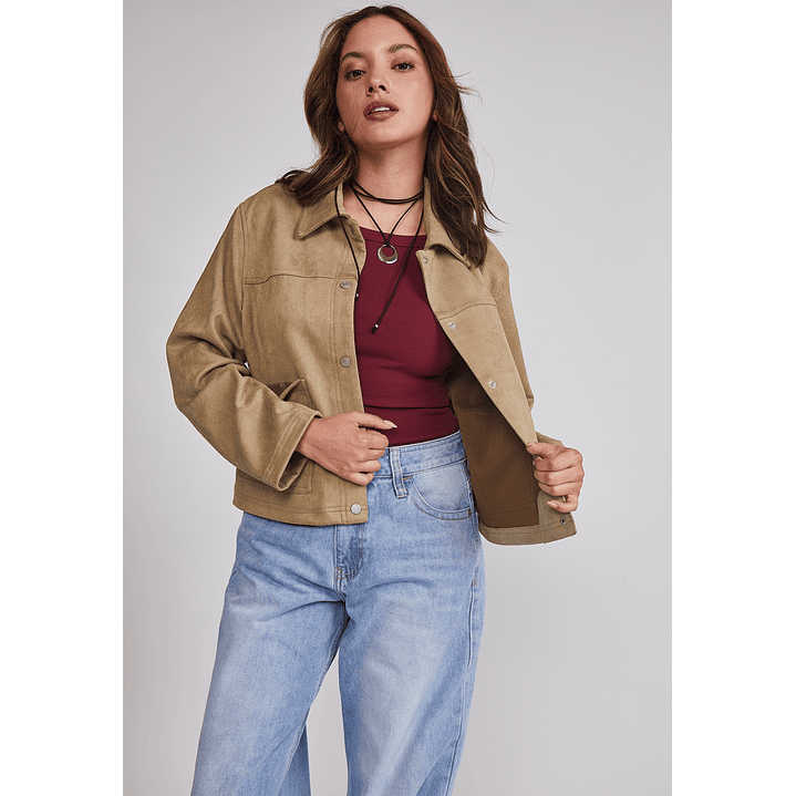 Chaqueta Mujer Bolsillos Delanteros Verde Sioux 1