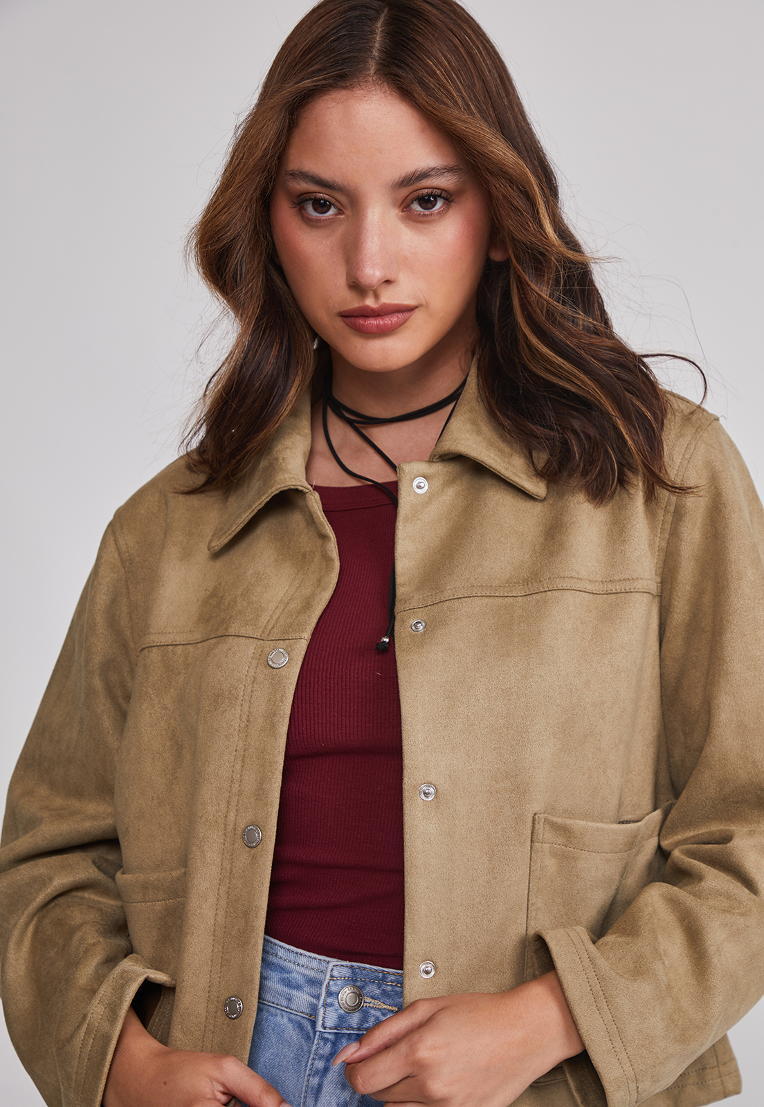 Chaqueta Mujer Bolsillos Delanteros Verde Sioux 4