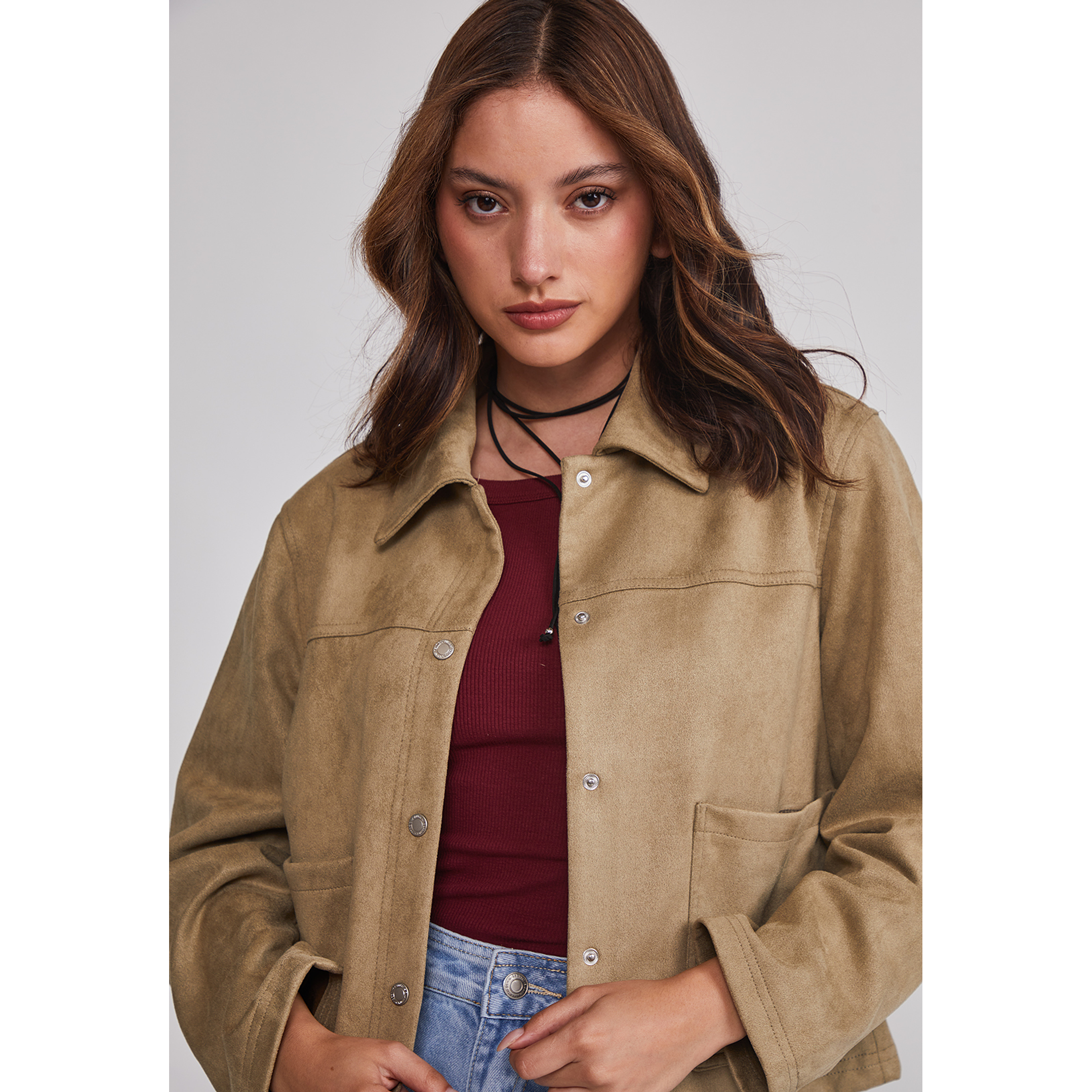 Chaqueta Mujer Bolsillos Delanteros Verde Sioux 4