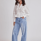 Jeans Mujer Folded Tiro Alto Celeste Sioux - Miniatura 5