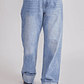 Jeans Mujer Folded Tiro Alto Celeste Sioux - Miniatura 1