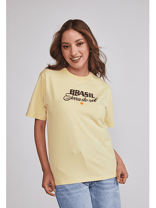 Polera Mujer Oversize Brasil Amarillo Sioux
