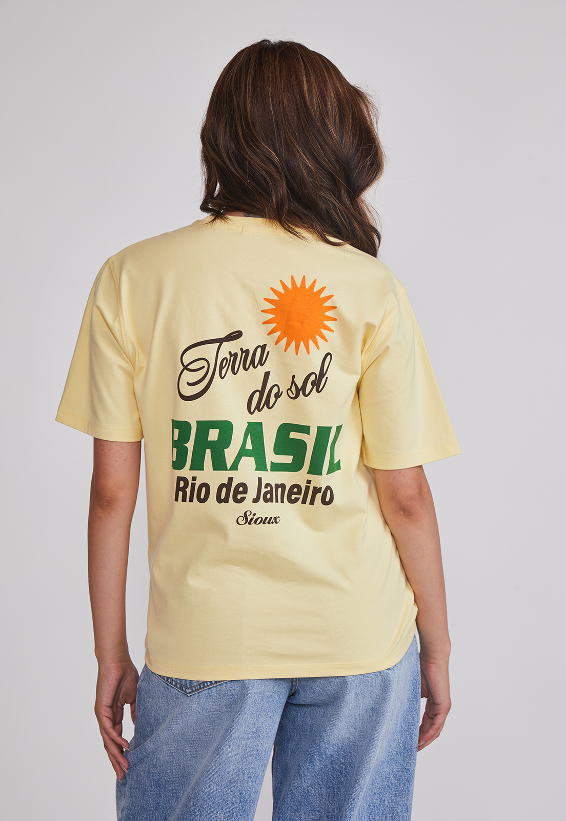 Polera Mujer Oversize Brasil Amarillo Sioux 2