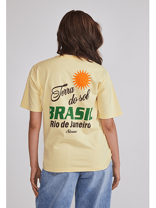 Polera Mujer Oversize Brasil Amarillo Sioux