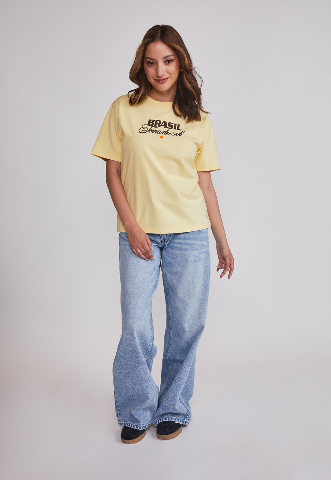 Polera Mujer Oversize Brasil Amarillo Sioux 3