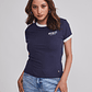 Polera Mujer Baby Tee Lisa Azul Sioux - Miniatura 1