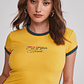 Polera Mujer Elasticada Brasil Amarillo Sioux - Miniatura 4