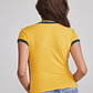Polera Mujer Elasticada Brasil Amarillo Sioux - Miniatura 3