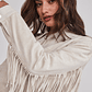 Chaqueta Mujer Suede Flecos Crudo Sioux - Miniatura 4