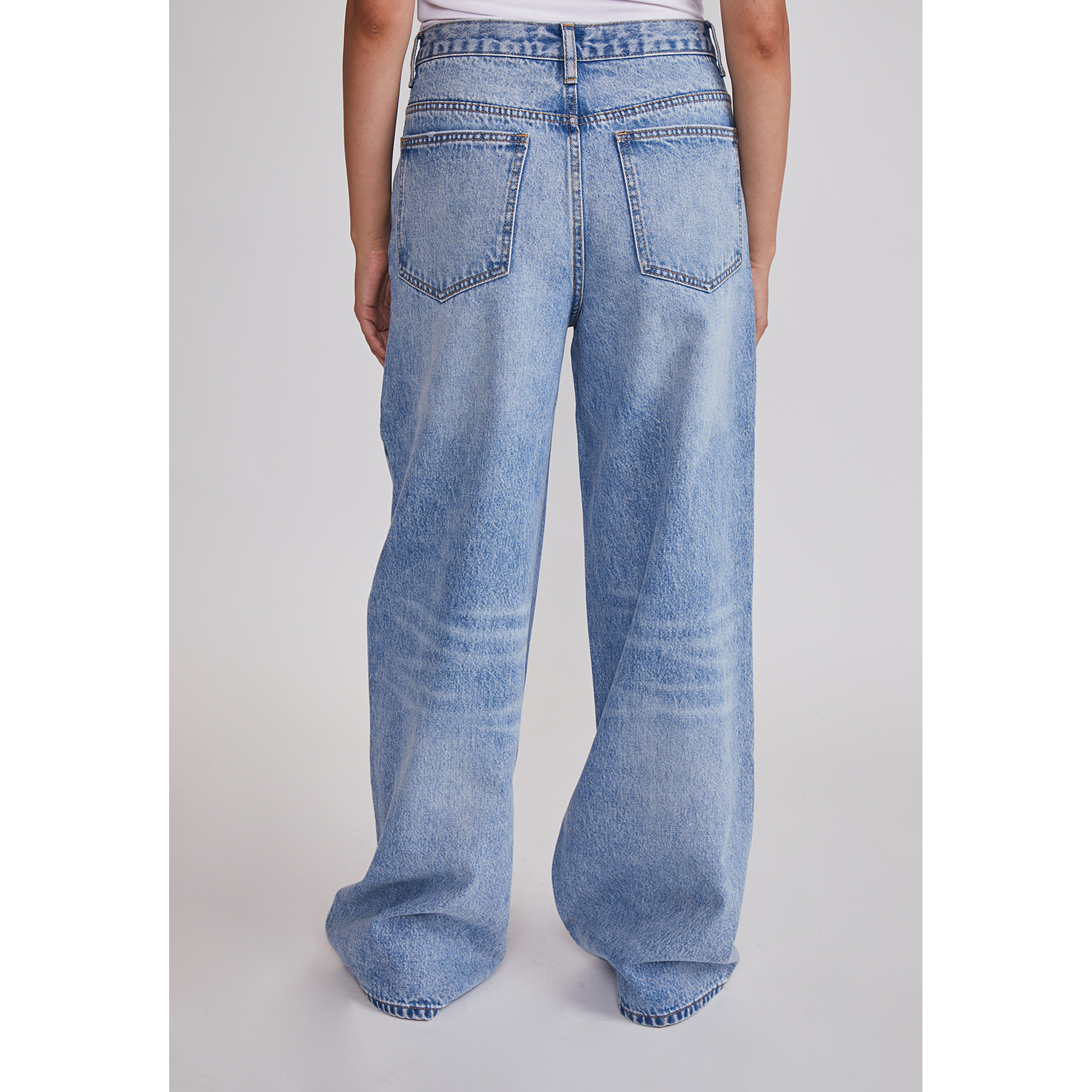 Jeans Mujer Wide Leg Boton Cruzado Celeste Sioux 3