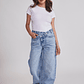 Jeans Mujer Wide Leg Boton Cruzado Celeste Sioux - Miniatura 5