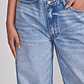 Jeans Mujer Wide Leg Boton Cruzado Celeste Sioux - Miniatura 4