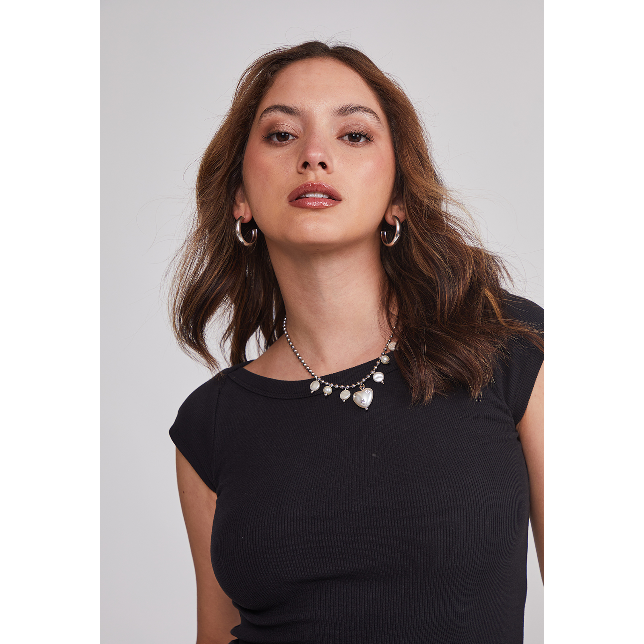 Polera Mujer Ajustada Cuello Negro Sioux 5