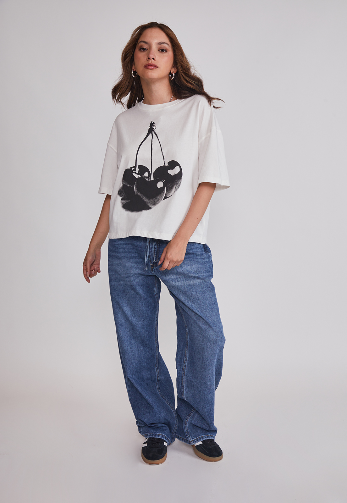 Polera Mujer Cherry Boxy Blanco Sioux 3