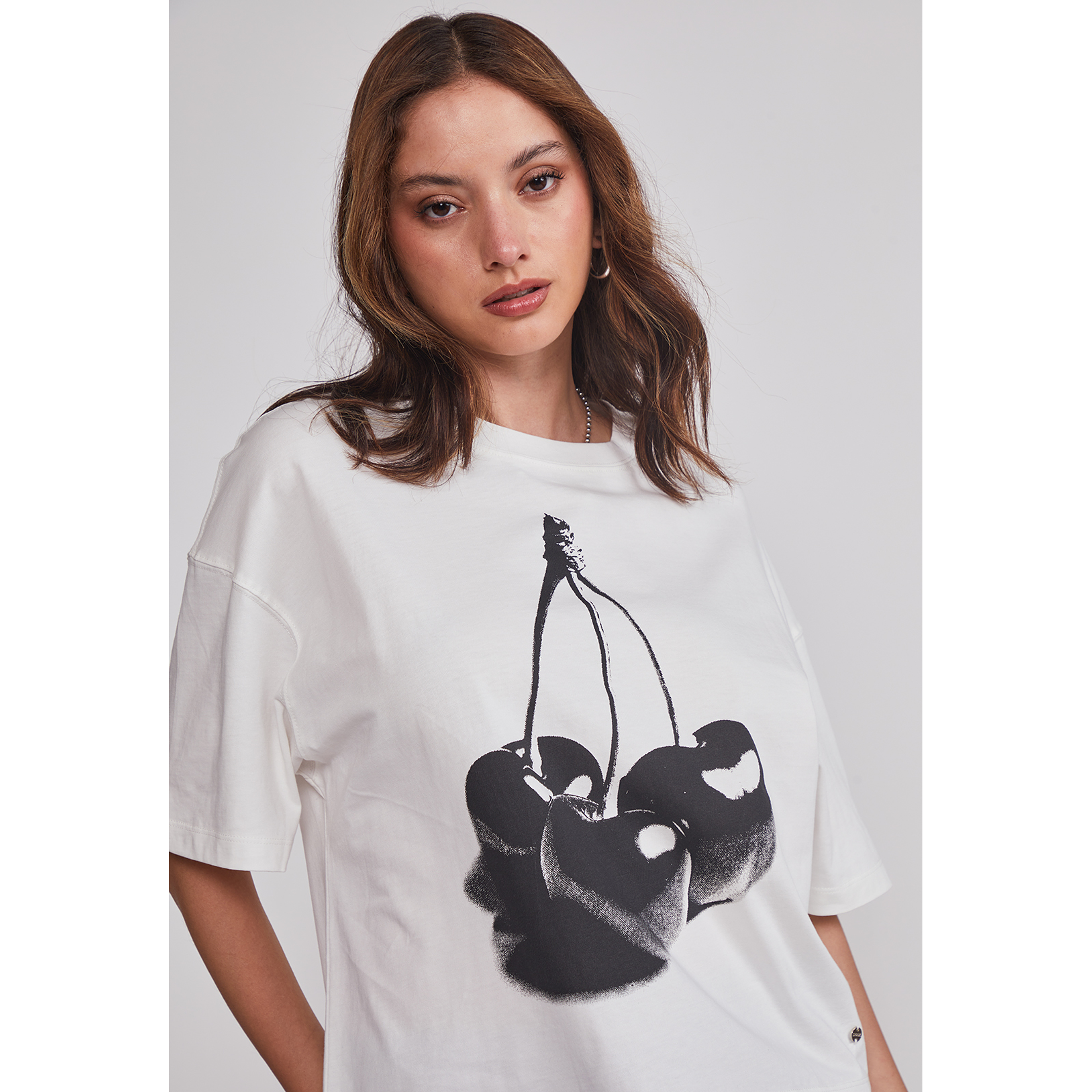 Polera Mujer Cherry Boxy Blanco Sioux 4