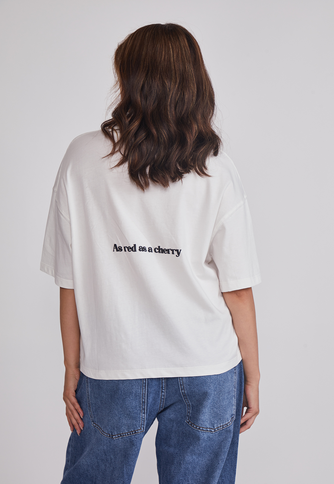 Polera Mujer Cherry Boxy Blanco Sioux 2