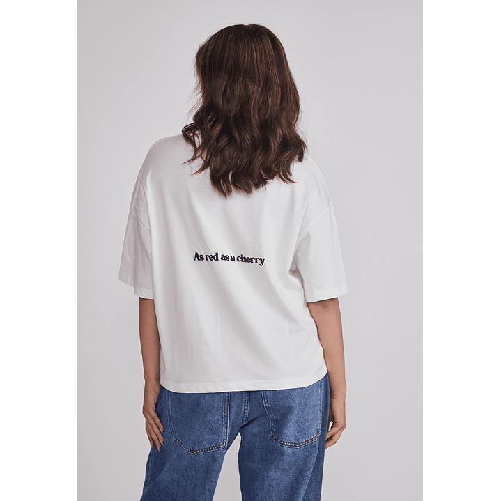 Polera Mujer Cherry Boxy Blanco Sioux 3