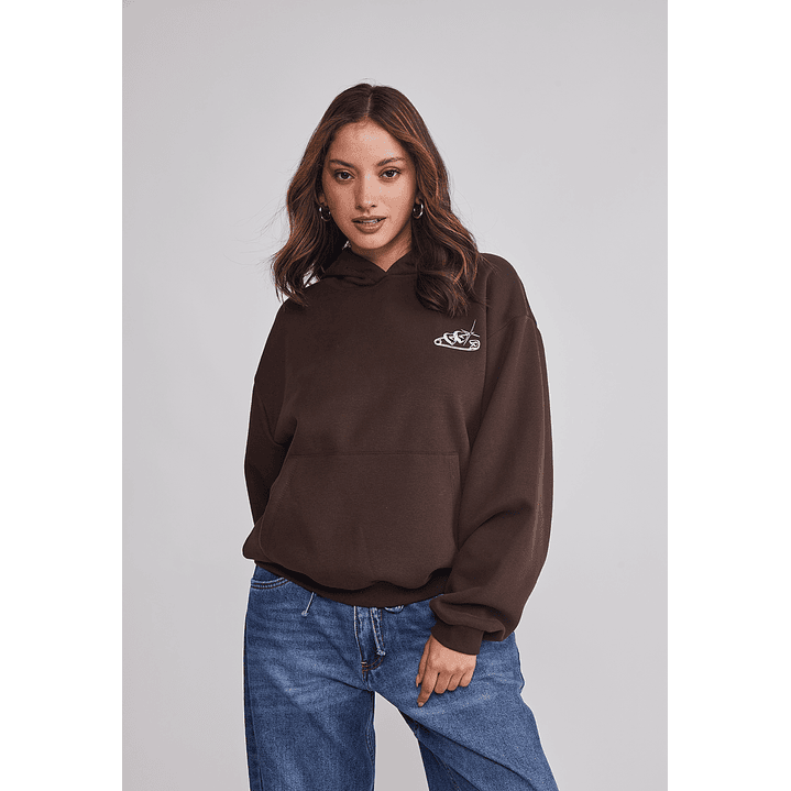 Polerón Mujer Estampado B&N Café Sioux 1