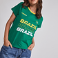 Polera Mujer Fútbol Brazil Verde Sioux - Miniatura 5