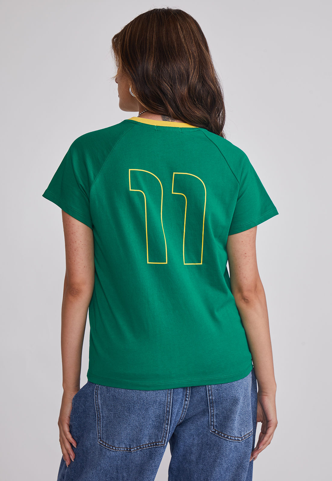 Polera Mujer Fútbol Brazil Verde Sioux 2