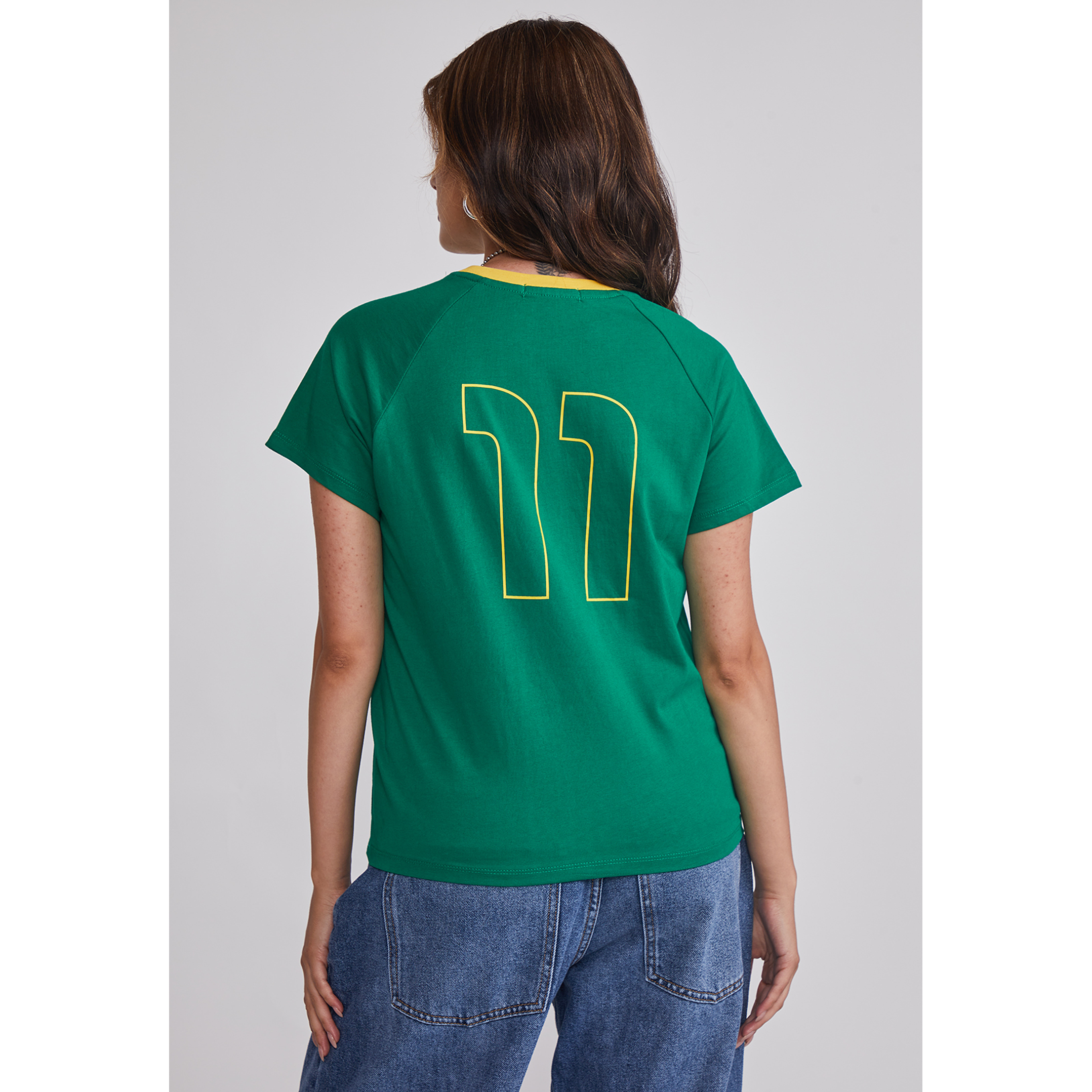 Polera Mujer Fútbol Brazil Verde Sioux 3