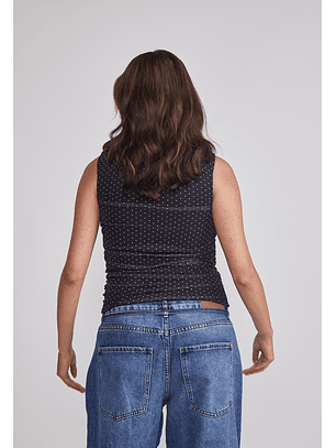 Peto Mujer Drapeado Trend Negro Sioux