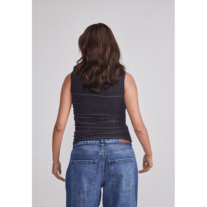 Peto Mujer Drapeado Trend Negro Sioux 3