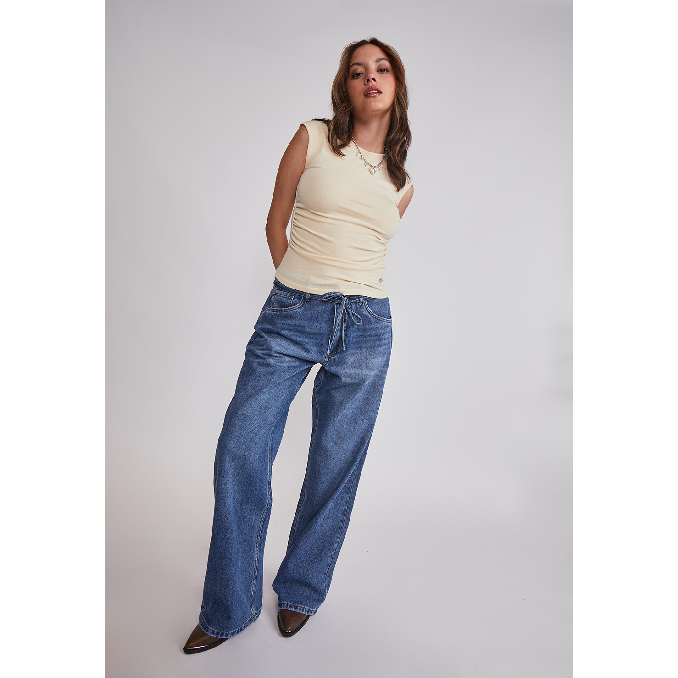 Jeans Mujer Baggy Loose Azul Sioux 5