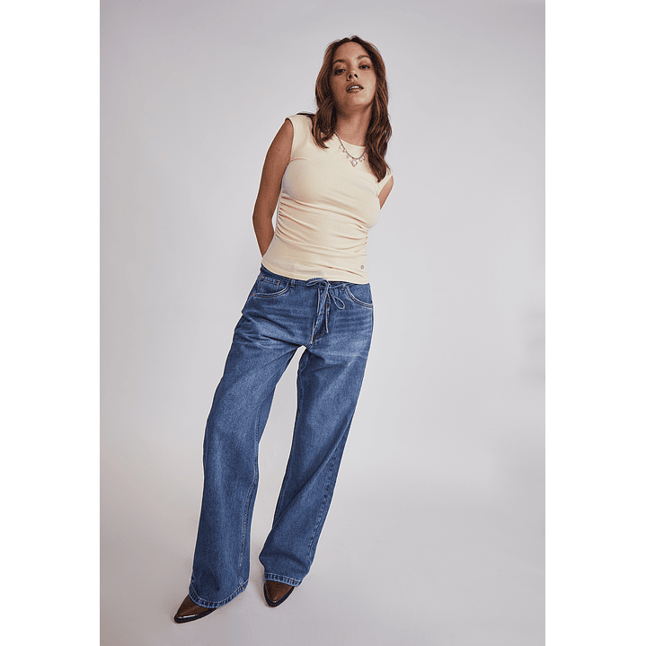 Jeans Mujer Baggy Loose Azul Sioux 5