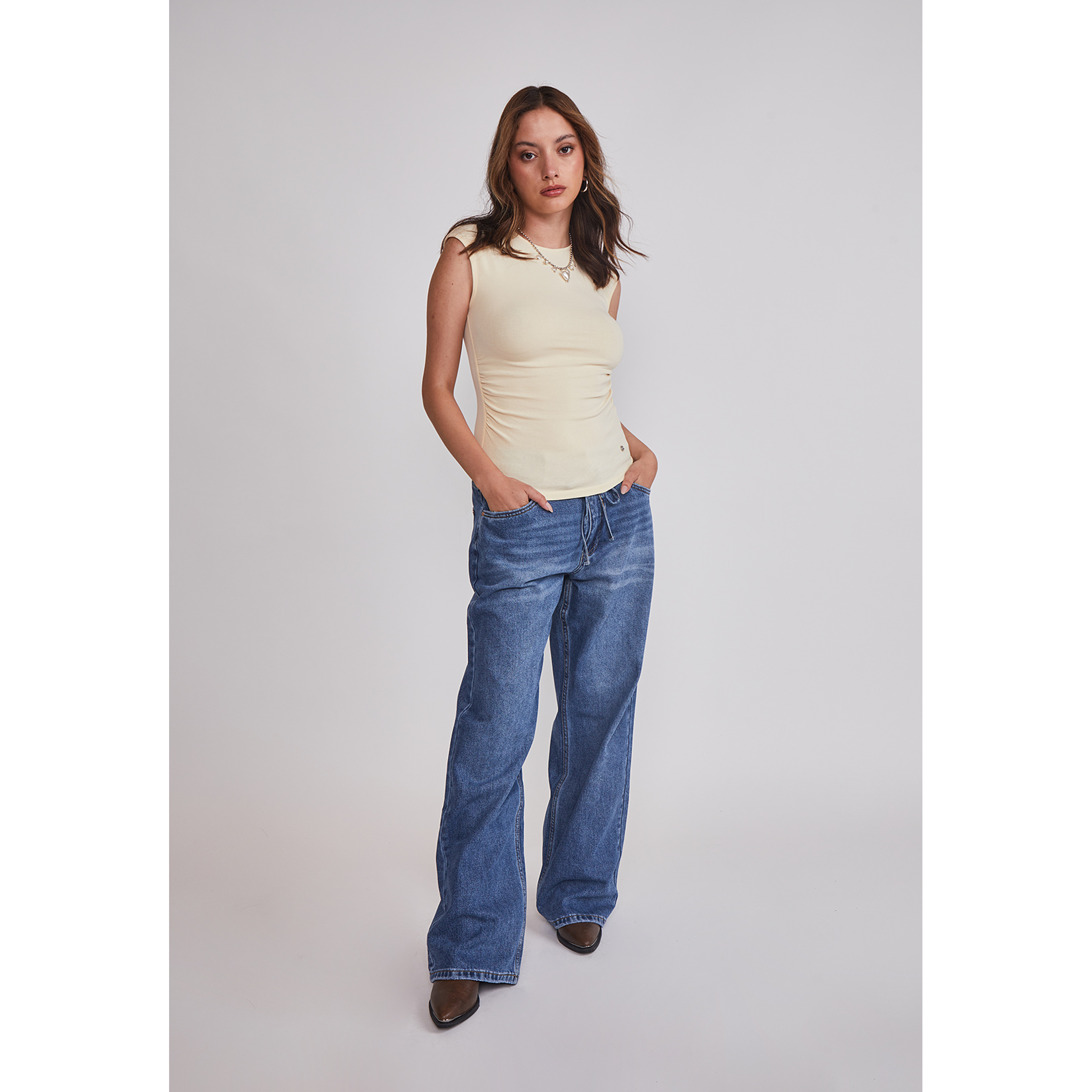 Jeans Mujer Baggy Loose Azul Sioux 2