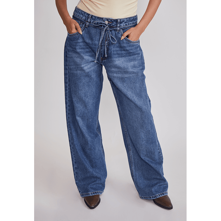 Jeans Mujer Baggy Loose Azul Sioux 1