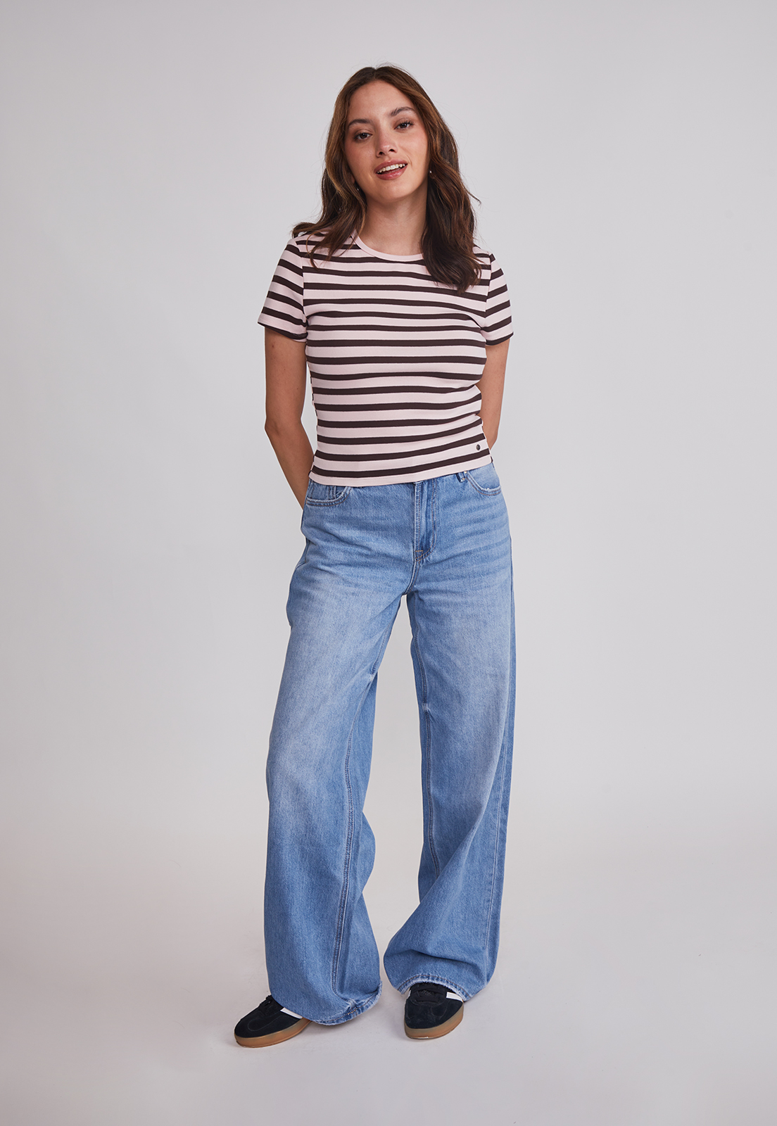 Polera Mujer Listada Rosado Sioux 3