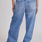 Jeans Mujer Wide Leg Tiro Bajo Azul Sioux - Miniatura 3